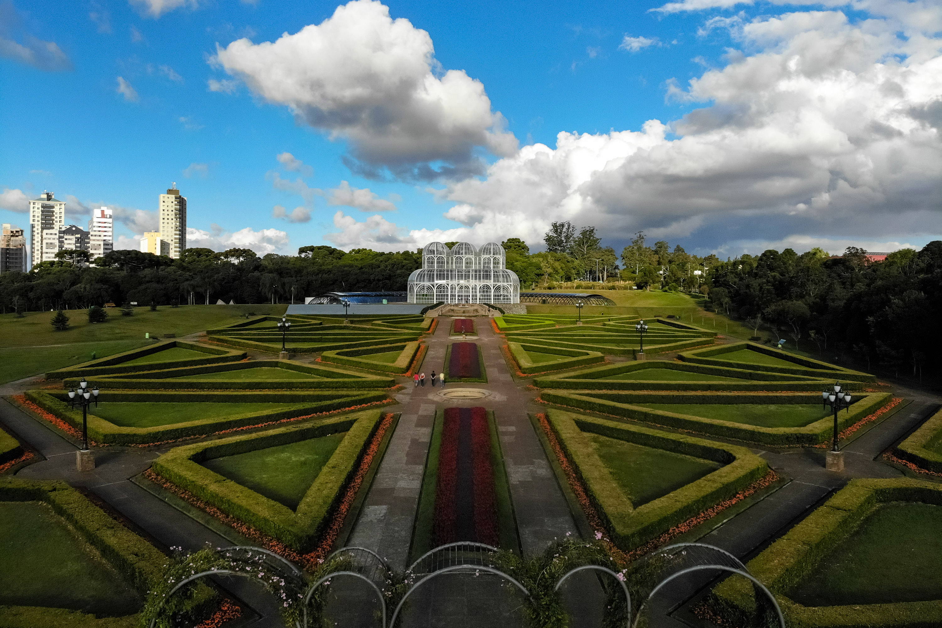 Estufa e jardins do Jardim Botânico de Curitiba